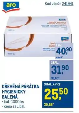 Makro Dřevěná párátka hygienicky balená nabídka