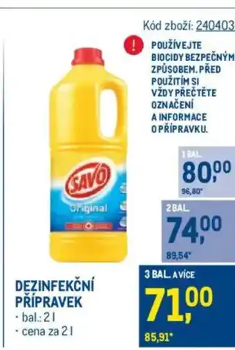 Makro Dezinfekční přípravek nabídka