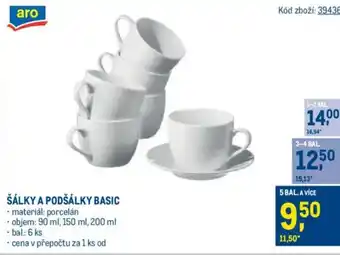 Makro Šálky a podšálky Basic nabídka