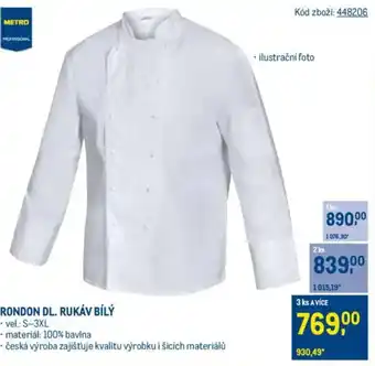 Makro Rondon dl. Rukáv bílý nabídka