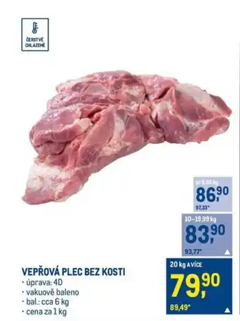 Makro Vepřová plec bez kosti nabídka