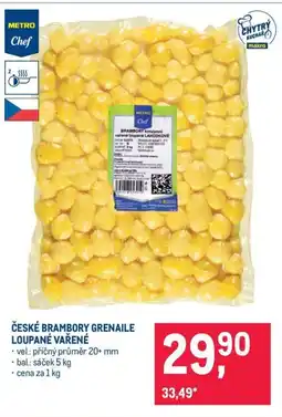 Makro České brambory grenaile loupané vařené nabídka