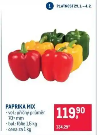 Makro Paprika mix nabídka