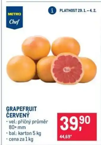 Makro Grapefruit červený nabídka