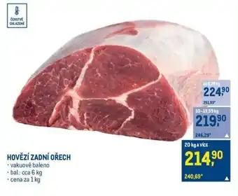 Makro Hovězí zadní ořech nabídka