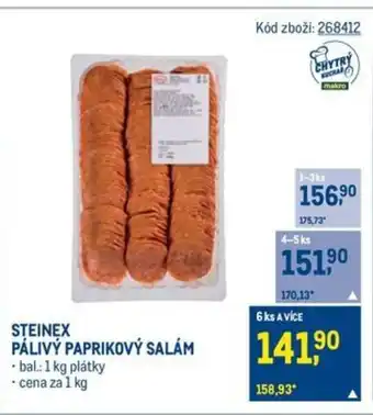 Makro Steinex pálivý paprikový salám nabídka