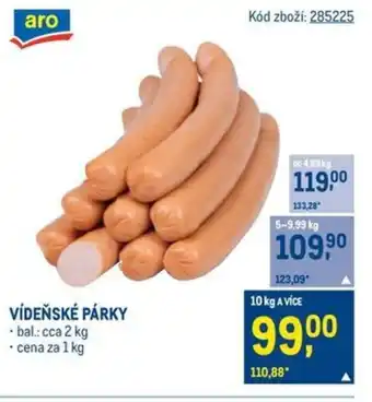 Makro Vídeňské párky nabídka