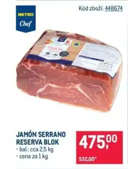 Makro Jamón serrano reserva blok nabídka