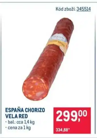 Makro España chorizo vela red nabídka