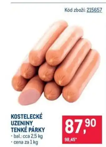 Makro Kostelecké uzeniny tenké párky nabídka