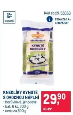 Makro Knedlíky kynuté s ovocnou náplní nabídka