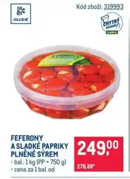 Makro Feferony a sladké papriky plněné sýrem nabídka