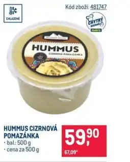 Makro Hummus cizrnová pomazánka nabídka