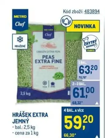 Makro Hrášek extra jemný nabídka