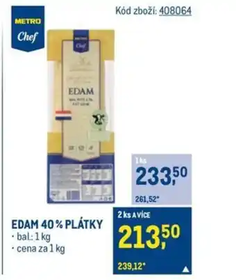 Makro Edam 40% plátky nabídka