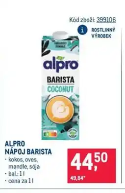 Makro Alpro Nápoj barista nabídka