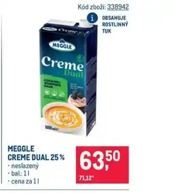 Makro MEGGLE Creme dual 25% nabídka