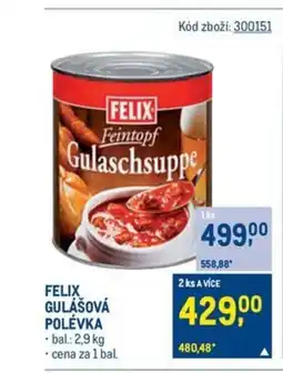 Makro FELIX Gulášová polévka nabídka