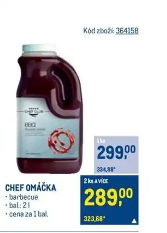 Makro Chef omáčka nabídka