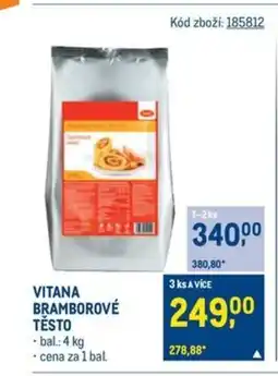 Makro Vitana bramborové těsto nabídka