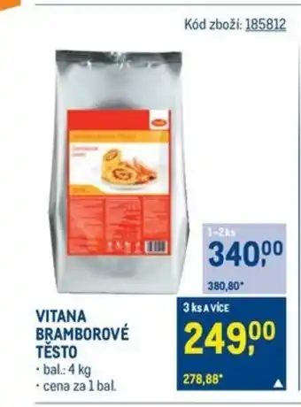 Makro Vitana bramborové těsto nabídka