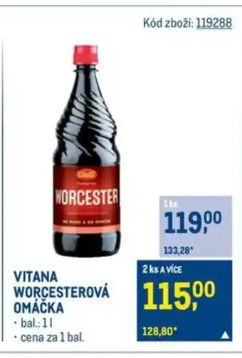 Makro Vitana Worcester omáčka nabídka