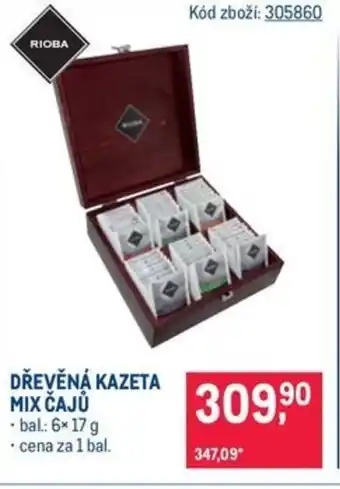 Makro RIOBA Dřevěná kazeta mix čaju nabídka