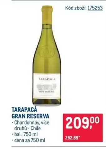 Makro TARAPACÁ Gran reserva nabídka