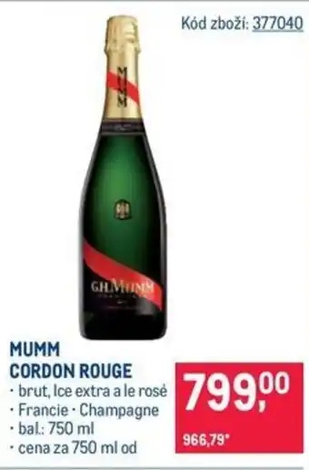 Makro MUMM Cordon rouge nabídka