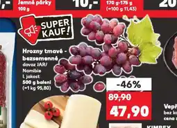 Kaufland Hrozny tmavé bezsemenné nabídka