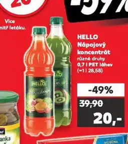 Kaufland Hello nápojový koncentrát nabídka