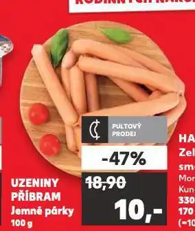 Kaufland Jemné párky nabídka