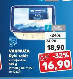 Kaufland Varmuža rybí salát nabídka