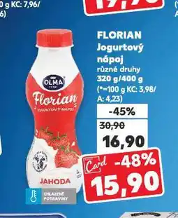 Kaufland Florian jogurtový nápoj nabídka