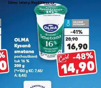 Kaufland Olma kysaná smetana nabídka