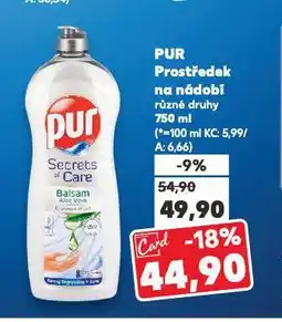 Kaufland Pur prostředek na nádobí nabídka