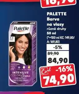 Kaufland Palette barva na vlasy nabídka