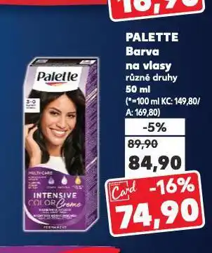 Kaufland Palette barva na vlasy nabídka