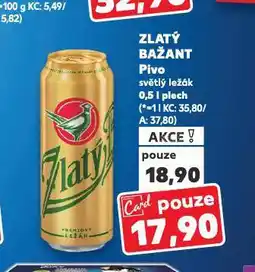 Kaufland Pivo zlatý bažant nabídka