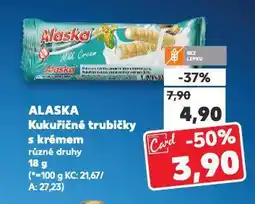 Kaufland Kukuřičné trubičky alaska nabídka