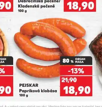 Kaufland Papriková klobása nabídka