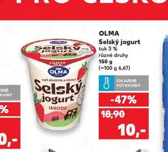 Kaufland Olma selský jogurt nabídka