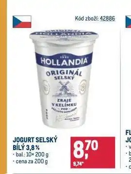 Makro Hollandia selský jogurt nabídka