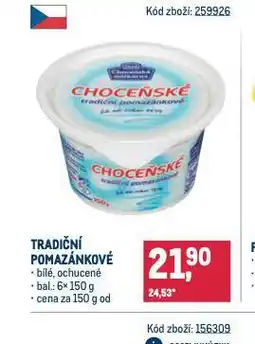 Makro Choceňské tradiční pomazánkové nabídka