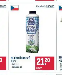 Makro Kunín čerstvé mléko nabídka