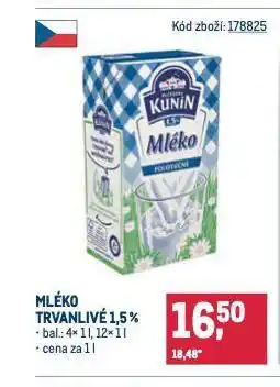 Makro Kunín trvanlivé mléko nabídka