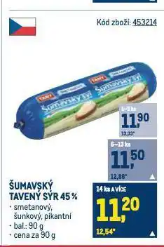 Makro Šumavský tavený sýr nabídka