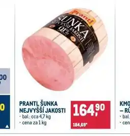 Makro Prantl šunka nejvyšší jakosti nabídka