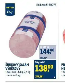 Makro Šunkový salám nabídka