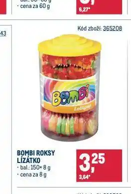 Makro Bombi roksy lízátko nabídka